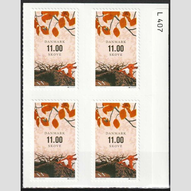 FRIMRKER DANMARK | 2011 - AFA 1659 - Europamrker - 11,00 Kr. i marginalblok - Postfrisk