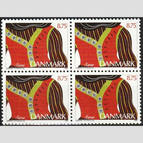 FRIMRKER DANMARK | 1993 - AFA 1056 - Almuesmykker - 8,75 Kr. i 4-blok - Postfrisk