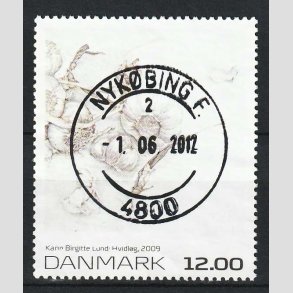 FRIMRKER DANMARK | 2009 - AFA 1594 - Frimrkekunst 13. - 12,00 Kr. flerfarvet - Pragt Stemplet