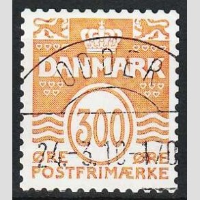 FRIM�RKER DANMARK | 2010 - AFA 1610E - B�lgelinie - 300 �re gulorange - Pragt Stemplet 