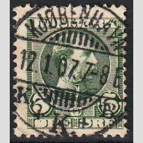 FRIMRKER DANMARK | 1905-06 - AFA 52 - Chr. IX 5 re grn - Lux Stemplet 