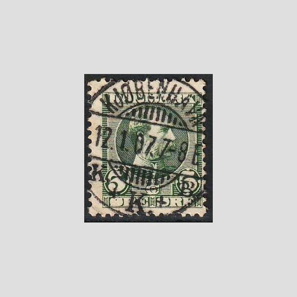 FRIMRKER DANMARK | 1905-06 - AFA 52 - Chr. IX 5 re grn - Lux Stemplet 