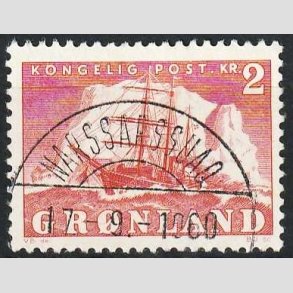 FRIMRKER GRNLAND | 1950 - AFA 35 - Gustav Holm - 2 kr. rd - Lux Stemplet