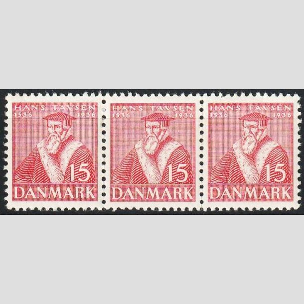 FRIMRKER DANMARK | 1936 - AFA 232 - Reformationen 15 re rd i 3-stribe - Postfrisk