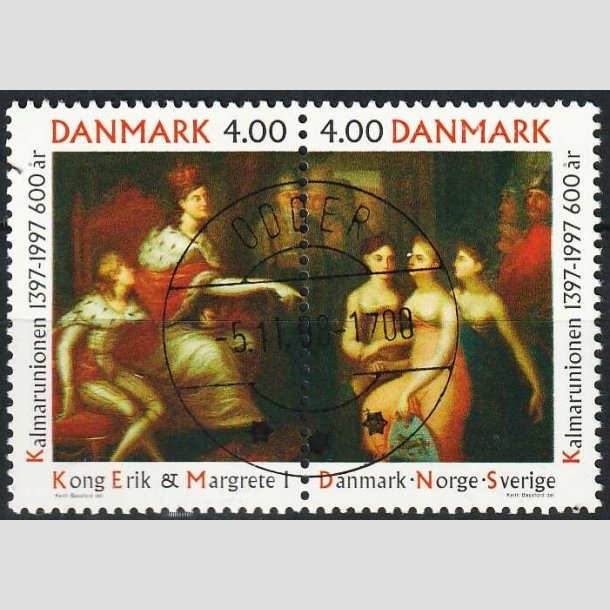 FRIMRKER DANMARK | 1997 - AFA 1150-51 - Kalmarunionen 600 r. - parstykke - Lux Stemplet Odder