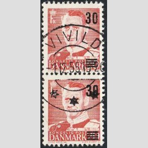 FRIMRKER DANMARK | 1955 - AFA 363a - Provisorier - 30/20 re rd i par - Pragt Stemplet 