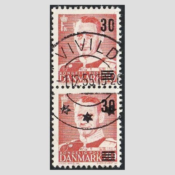 FRIMRKER DANMARK | 1955 - AFA 363a - Provisorier - 30/20 re rd i par - Pragt Stemplet 