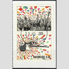 FRIM�RKER DANMARK | 2013 - AFA 1745,1746 - Rockmusik - 8,00 + 8,00 Kr. i par - Pragt Stemplet