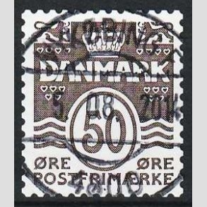 FRIM�RKER DANMARK | 2010 - AFA 1445E - B�lgelinie - 50 �re brun - Lux Stemplet 