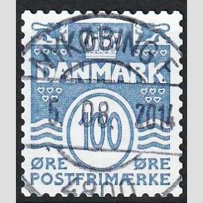 FRIM�RKER DANMARK | 2010 - AFA 1446E - B�lgelinie - 100 �re bl� - Lux Stemplet