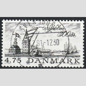 FRIMRKER DANMARK | 1990 - AFA 963 - Nyholm 300 r. - 4,75 Kr. sort - Lux Stemplet Svendborg