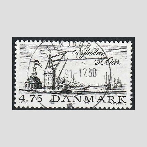 FRIMRKER DANMARK | 1990 - AFA 963 - Nyholm 300 r. - 4,75 Kr. sort - Lux Stemplet Svendborg