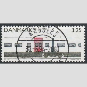 FRIM�RKER DANMARK | 1991 - AFA 985 - Lokomotiver - 3,25 Kr. r�d/bl�/sort - Pragt Stemplet