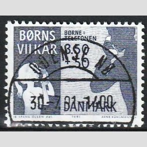 FRIMRKER DANMARK | 1991 - AFA 992 - Brns Vilkr - 3,50 + 0,50 Kr. bl - Pragt Stemplet 
