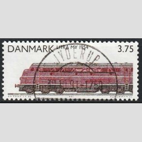 FRIM�RKER DANMARK | 1991 - AFA 987 - Lokomotiver - 3,75 Kr. r�dbrun/sort - Pragt Stemplet