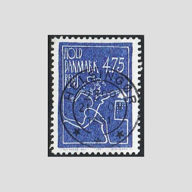 FRIMRKER DANMARK | 1991 - AFA 1004 - Hold Danmark rent - 4,75 Kr. bl - Pragt Stemplet