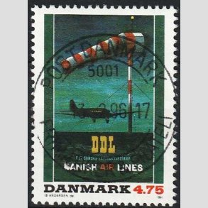 FRIM�RKER DANMARK | 1991 - AFA 1001 - Dansk Plakatkunst - 4,75 Kr. flerfarvet - Pragt Stemplet