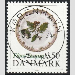 FRIMRKER DANMARK | 1990 - AFA 969 - Flora Danica 200 r - 3,50 Kr. flerfarvet - Pragt Stemplet 