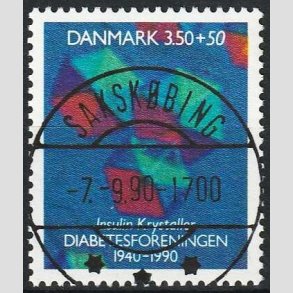 FRIMRKER DANMARK | 1990 - AFA 977 - Diabetesforeningen - 3,50 Kr. + 50 re - Lux Stemplet