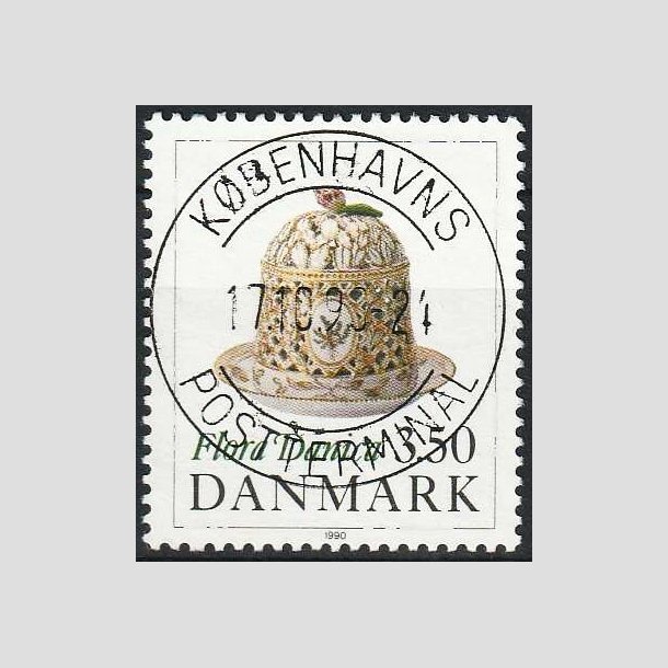 FRIMRKER DANMARK | 1990 - AFA 966 - Flora Danica 200 r - 3,50 Kr. flerfarvet - Pragt Stemplet