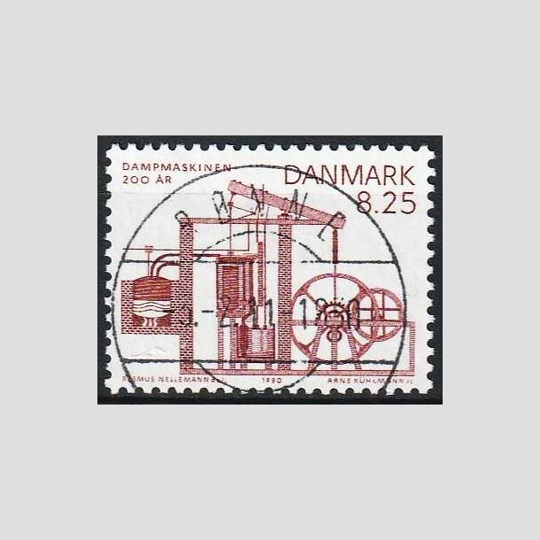 FRIMRKER DANMARK | 1990 - AFA 961 - Dampmaskinen 200 r. - 8,25 Kr. brunrd - Lux Stemplet Rnne