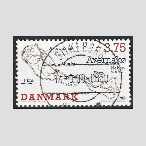 FRIMRKER DANMARK | 1995 - AFA 1086 - Dansk smer - 3,75 Kr. flerfarvet - Pragt Stemplet