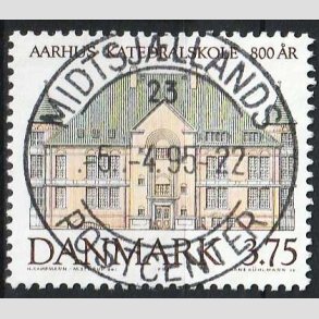 FRIM�RKER DANMARK | 1995 - AFA 1084 - Aahus Katedralskole 800 �r - 3,75 Kr. - Pragt Stemplet
