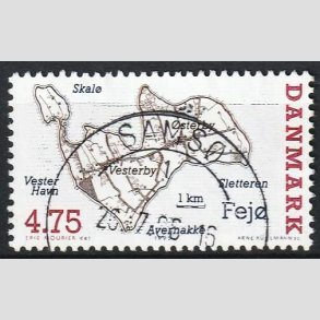 FRIM�RKER DANMARK | 1995 - AFA 1087 - Danske sm��er - 4,75 Kr. - Pragt Stemplet Sams�