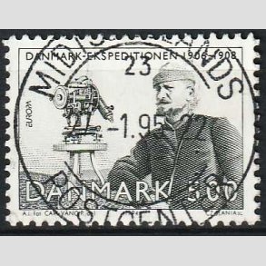 FRIM�RKER DANMARK | 1994 - AFA 1068 - Europam�rker - 5,00 Kr. gr�n - Pragt Stemplet