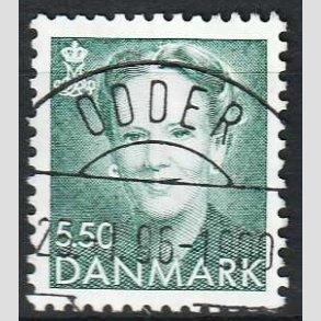 FRIMRKER DANMARK | 1994 - AFA 1059 - Dronning Margrethe - 5,50 Kr. grn - Lux Stemplet