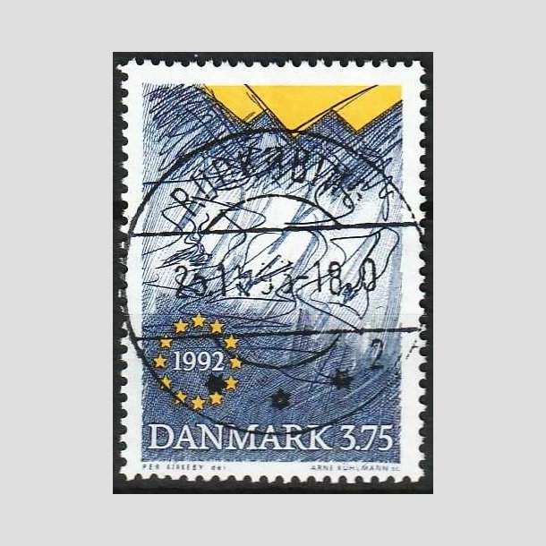 FRIMRKER DANMARK | 1992 - AFA 1027 - EFs indre marked - 3,75 kr. bl/gul - Pragt Stemplet 