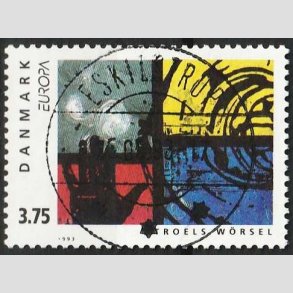 FRIM�RKER DANMARK | 1993 - AFA 1041 - Nutidskunst - 3,75 Kr. flerfarvet - Pragt Stemplet