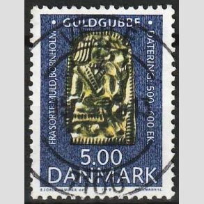 FRIM�RKER DANMARK | 1993 - AFA 1036 - Danef� - 5,00 Kr. flerfarvet - Pragt Stemplet