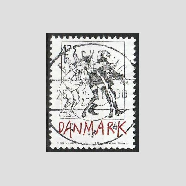 FRIMRKER DANMARK | 1992 - AFA 1030 - Danske tegneseriefigurer - 4,75 Kr. sort/rd - Pragt Stemplet 