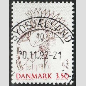 FRIM�RKER DANMARK | 1992 - AFA 1011 - Nordia 94 - 3,50 Kr. brun/r�d/gr� - Pragt Stemplet 