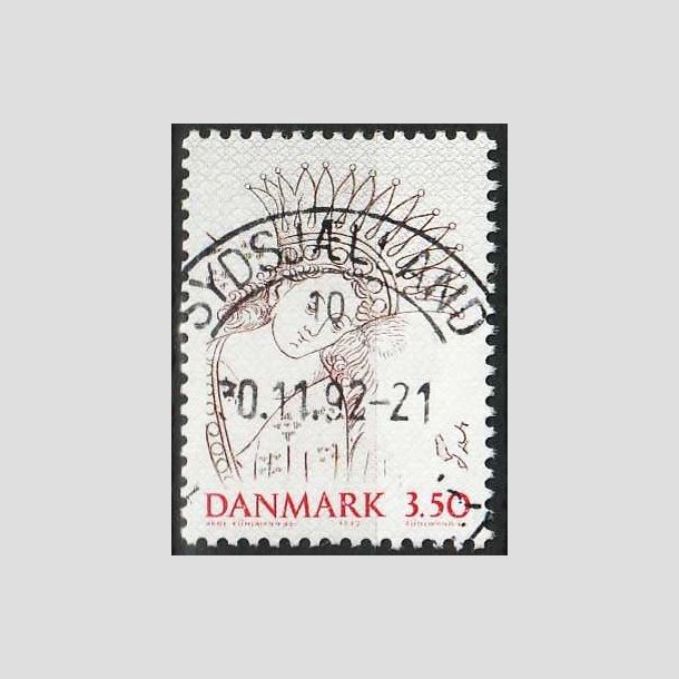 FRIMRKER DANMARK | 1992 - AFA 1011 - Nordia 94 - 3,50 Kr. brun/rd/gr - Pragt Stemplet 