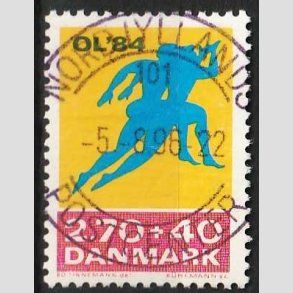 FRIMRKER DANMARK | 1984 - AFA 798 - Olympiske Lege 1984 - 2,70 Kr. + 40 re - Pragt Stemplet