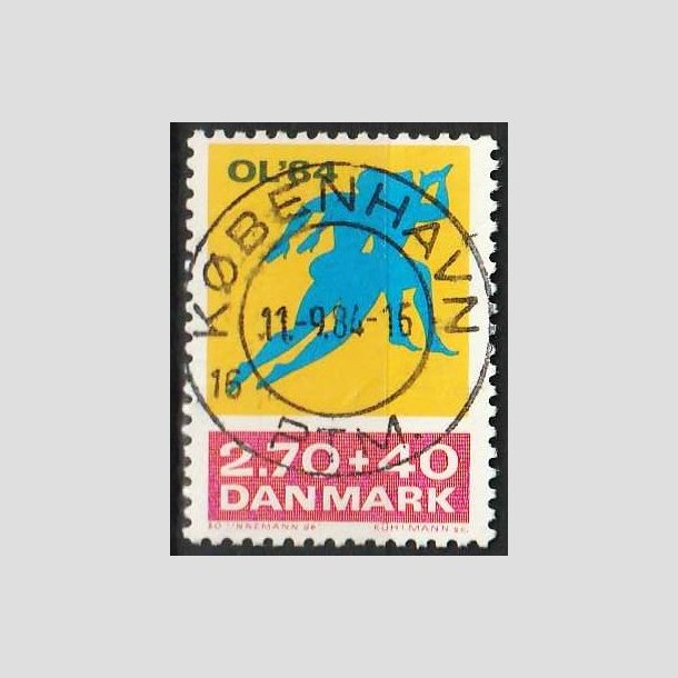 FRIMRKER DANMARK | 1984 - AFA 798 - Olympiske Lege 1984 - 2,70 Kr. + 40 - Pragt Stemplet