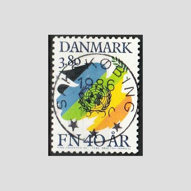 FRIMRKER DANMARK | 1985 - AFA 841 - FN 40 r - 3,80 Kr. flerfarvet - Pragt Stemplet