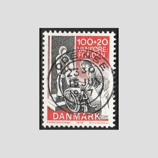 FRIMRKER DANMARK | 1976 - AFA 623 - Vanfrefonden - 100 + 20 re rd/sort - Pragt Stemplet