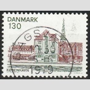 FRIM�RKER DANMARK | 1976 - AFA 616 - K�benhavn - 130 �re gr�n/brun - Pragt Stemplet 