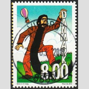 FRIM�RKER DANMARK | 2013 - AFA 1736a - B�rne-TV - 8,00 Kr. flerfarvet - Pragt Stemplet