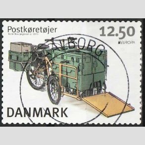 FRIM�RKER DANMARK | 2013 - AFA 1741 - Postk�ret�jer - 12,50 Kr. flerfarvet - Pragt Stemplet