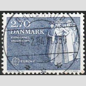 FRIM�RKER DANMARK | 1982 - AFA 748 - Europam�rker - 2,70 Kr. bl� - Pragt Stemplet