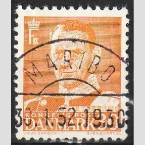 FRIMRKER DANMARK | 1948-50 - AFA 309 - Fr. IX 30 re orange - Lux Stemplet Maribo