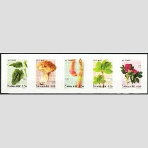 FRIMRKER DANMARK | 2018 - AFA 1941-45 - Vild mad. - 9,00 kr. i komplet 5-stribe - Postfrisk