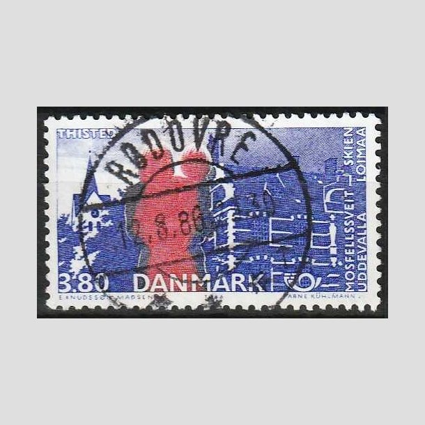 FRIMRKER DANMARK | 1986 - AFA 860 - Venskabsbyer - 3,80 Kr. rd/bl - Pragt Stemplet 