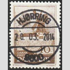 FRIM�RKER DANMARK | 1965 - AFA 440 - Fredning - 40 �re brun - Pragt Stemplet Hj�rring