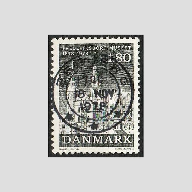 FRIMRKER DANMARK | 1978 - AFA 657 - Frederiksborgmuseet 100 r - 1,80 Kr. sortgr - Pragt Stemplet