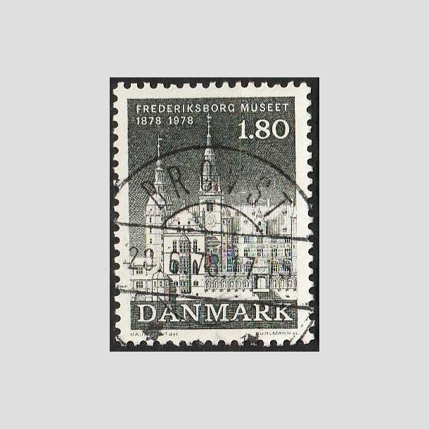 FRIMRKER DANMARK | 1978 - AFA 657 - Frederiksborgmuseet 100 r - 1,80 Kr. sortgr - Pragt Stemplet